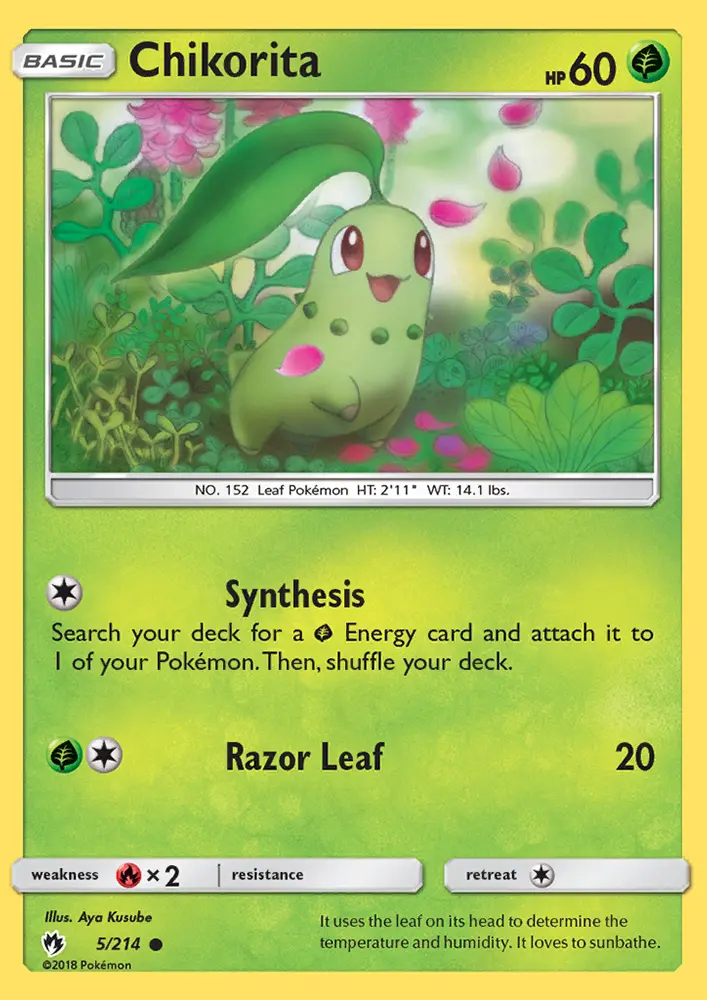 Chikorita — Lost Thunder card #5