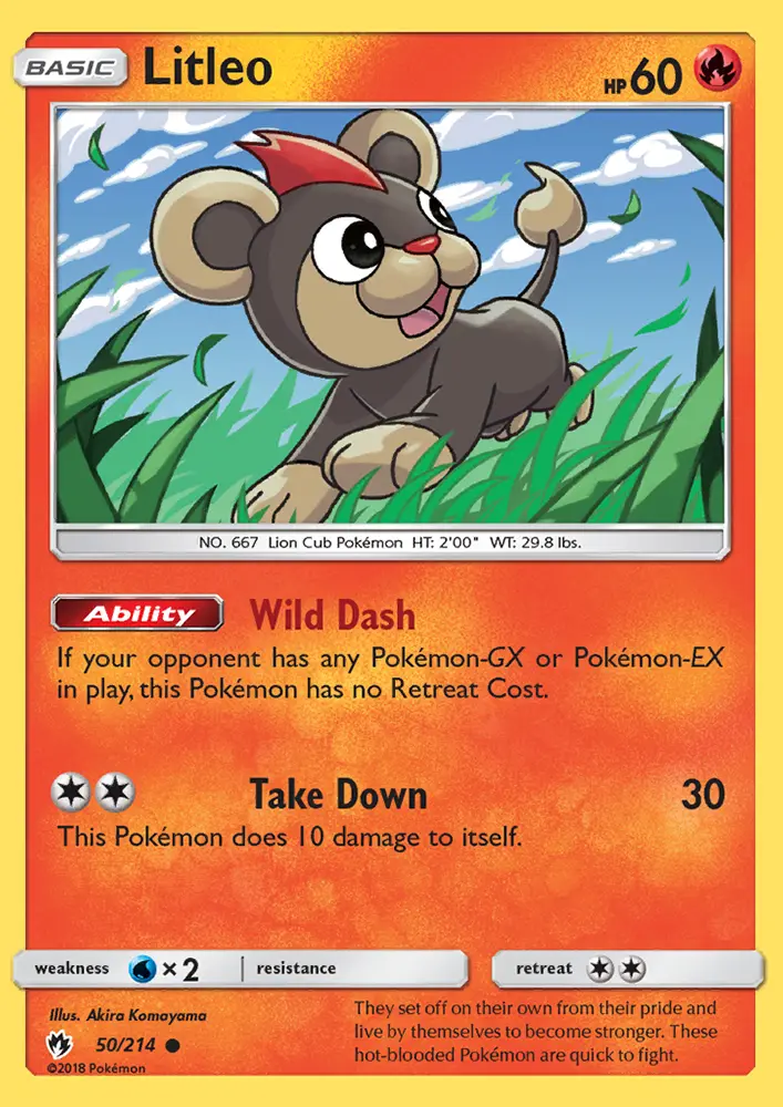 Litleo — Lost Thunder card #50