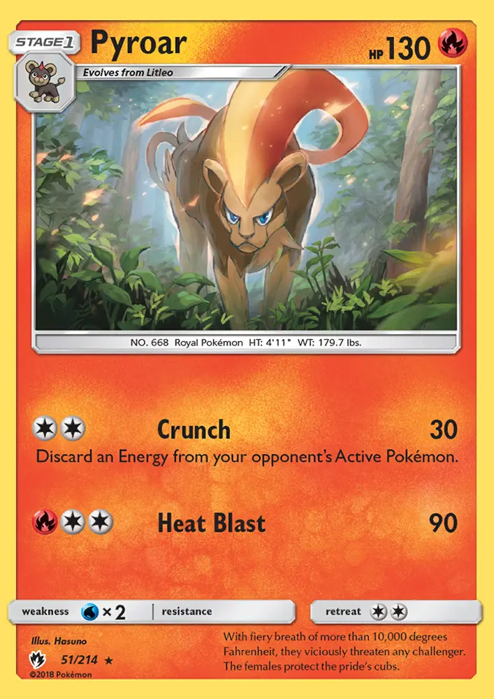 Pyroar — Lost Thunder card #51