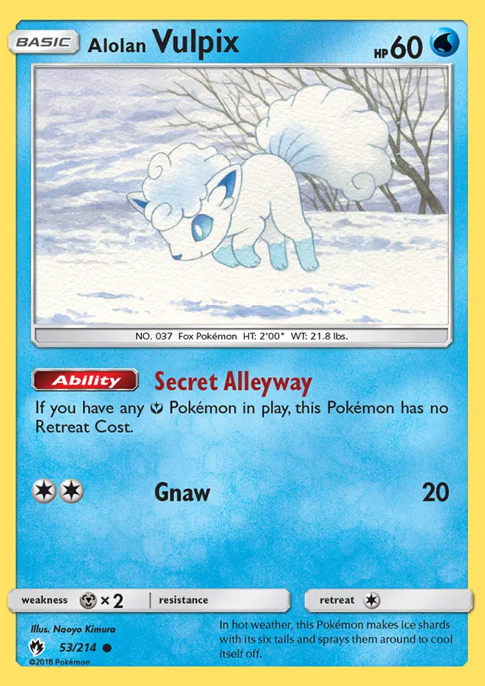 Alolan Vulpix — Lost Thunder card #53