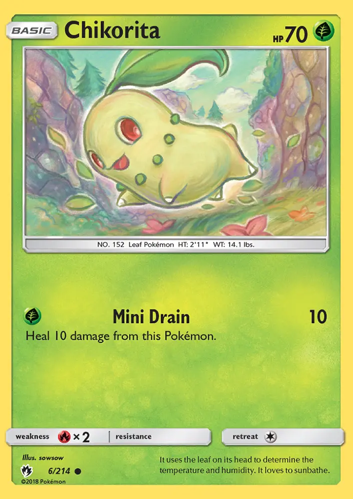 Chikorita — Lost Thunder card #6