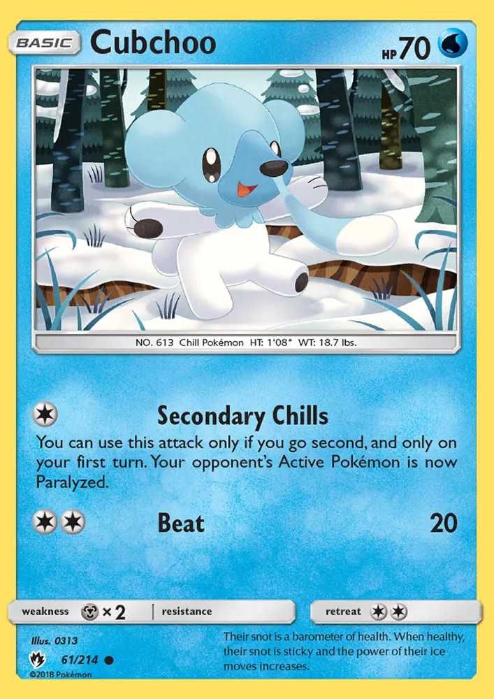 Cubchoo — Lost Thunder card #61