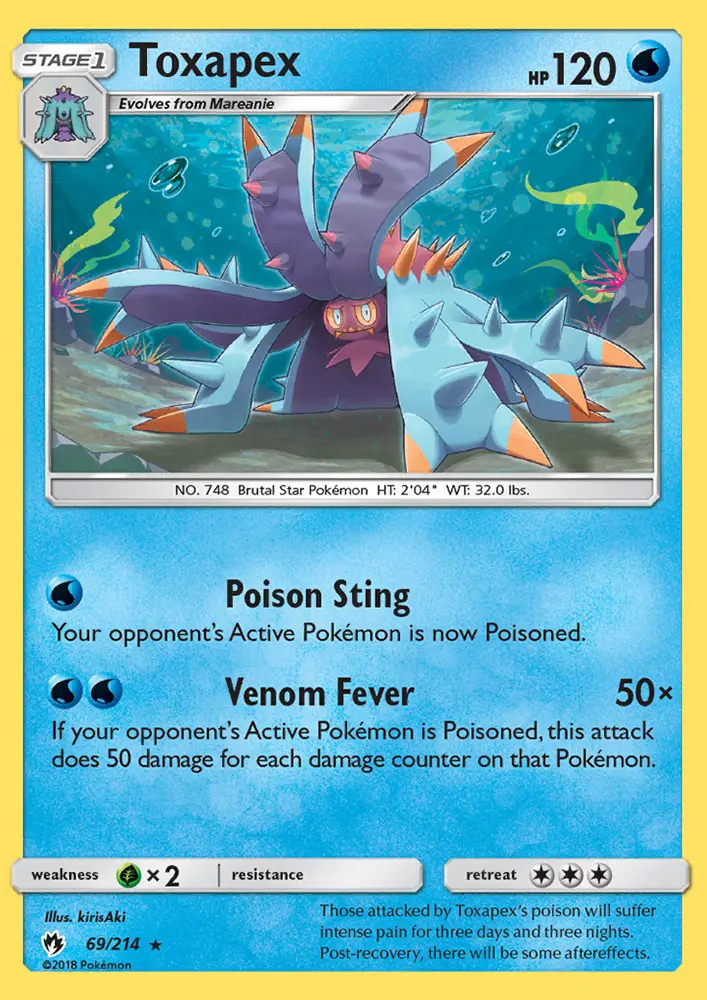 Toxapex — Lost Thunder card #69