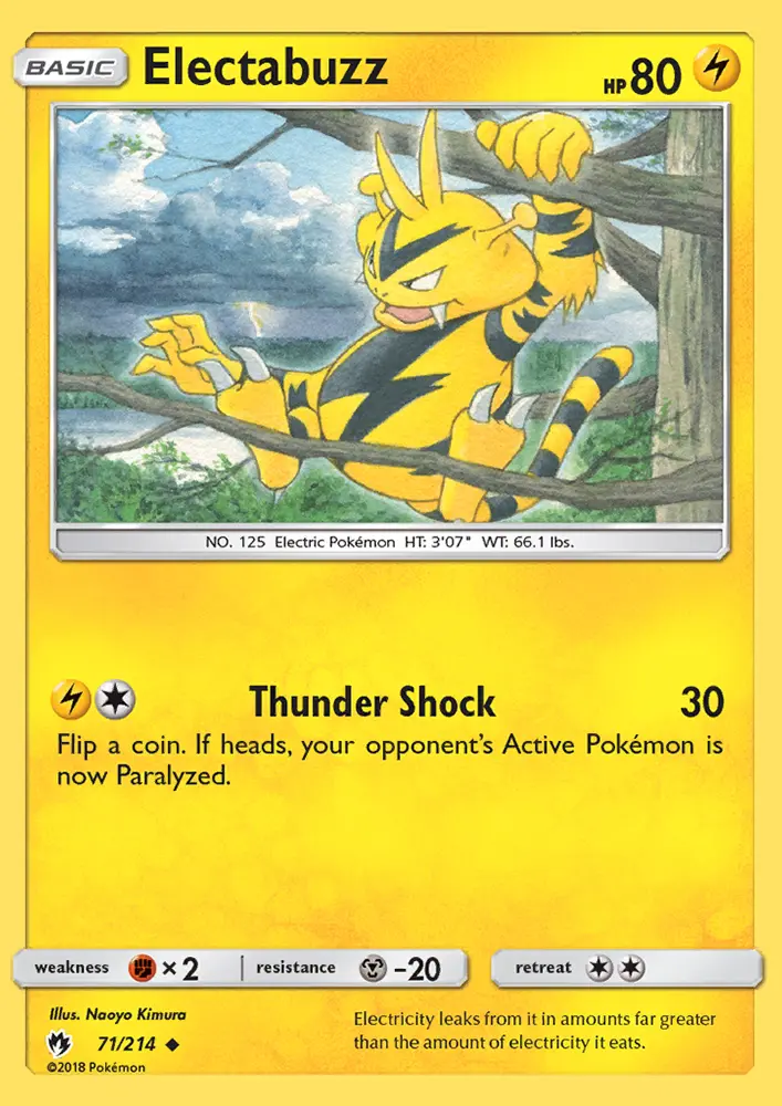 Electabuzz — Lost Thunder card #71