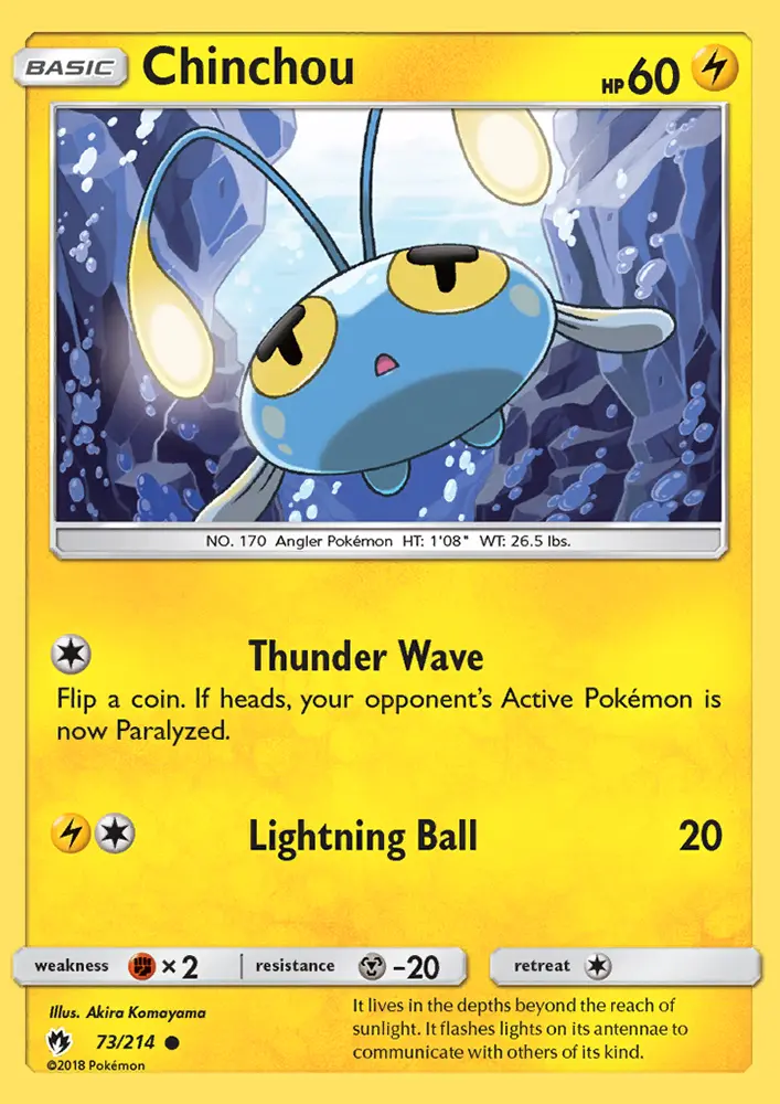 Chinchou — Lost Thunder card #73