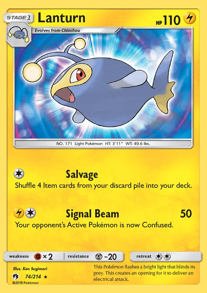 Lanturn — Lost Thunder card #74