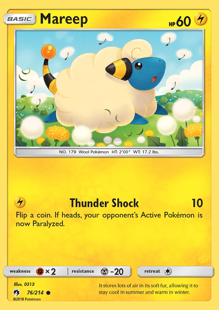 Mareep — Lost Thunder card #76
