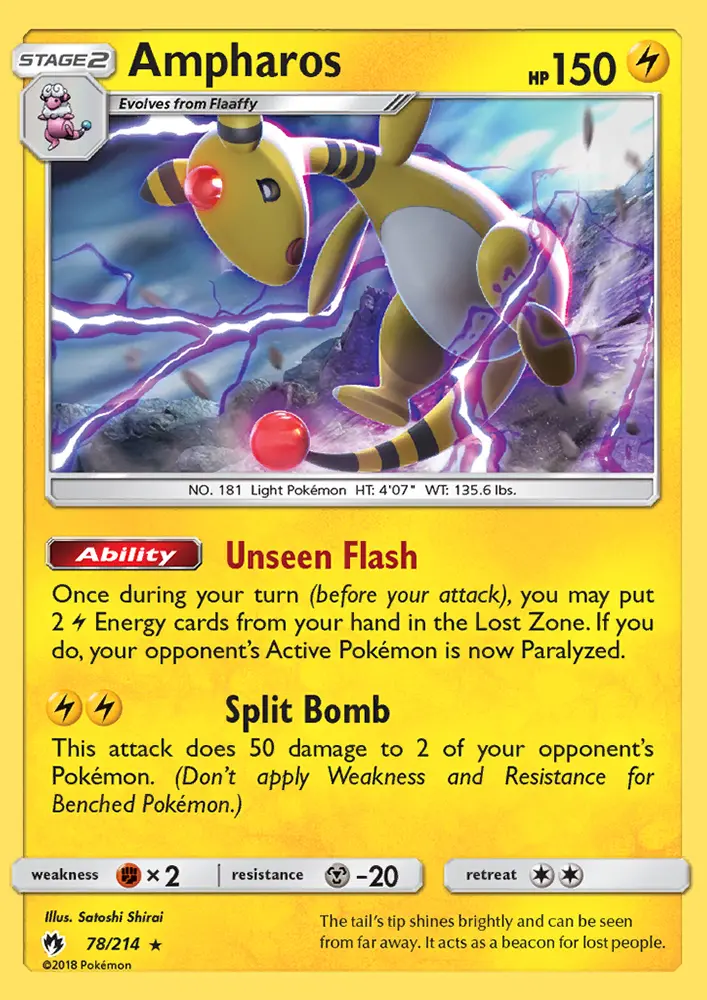 Ampharos — Lost Thunder card #78