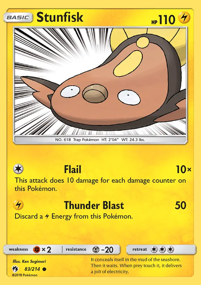 Stunfisk — Lost Thunder card #83