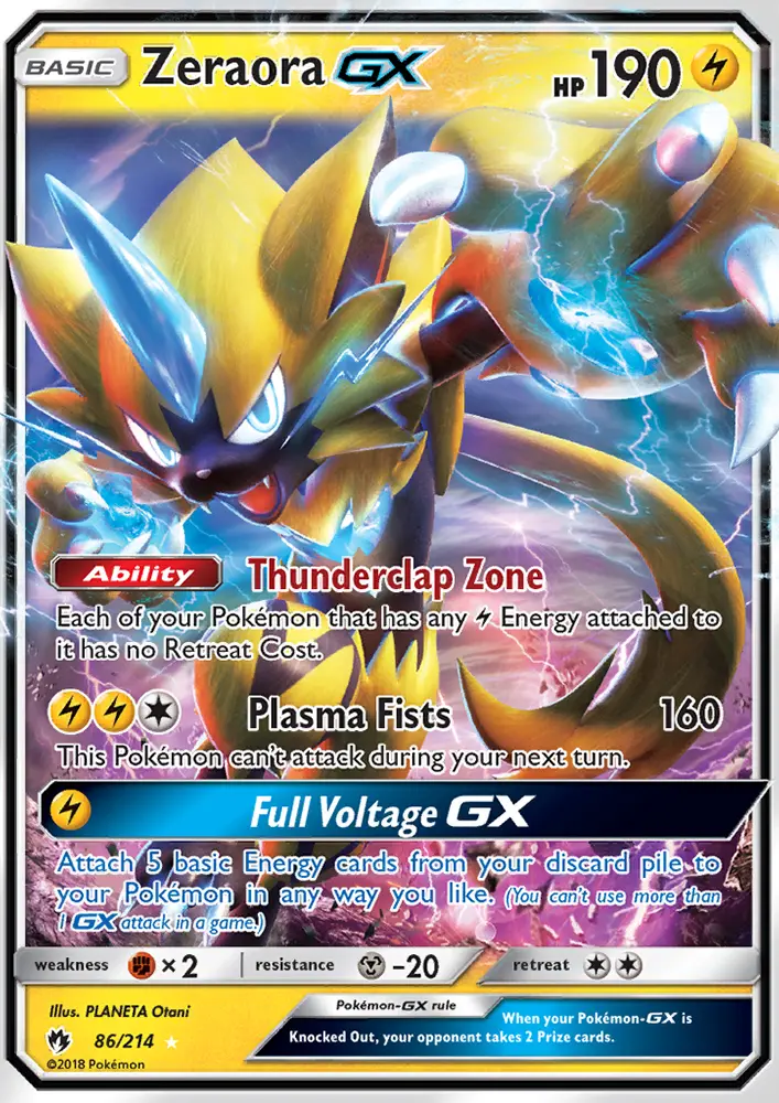 Zeraora GX — Lost Thunder card #86