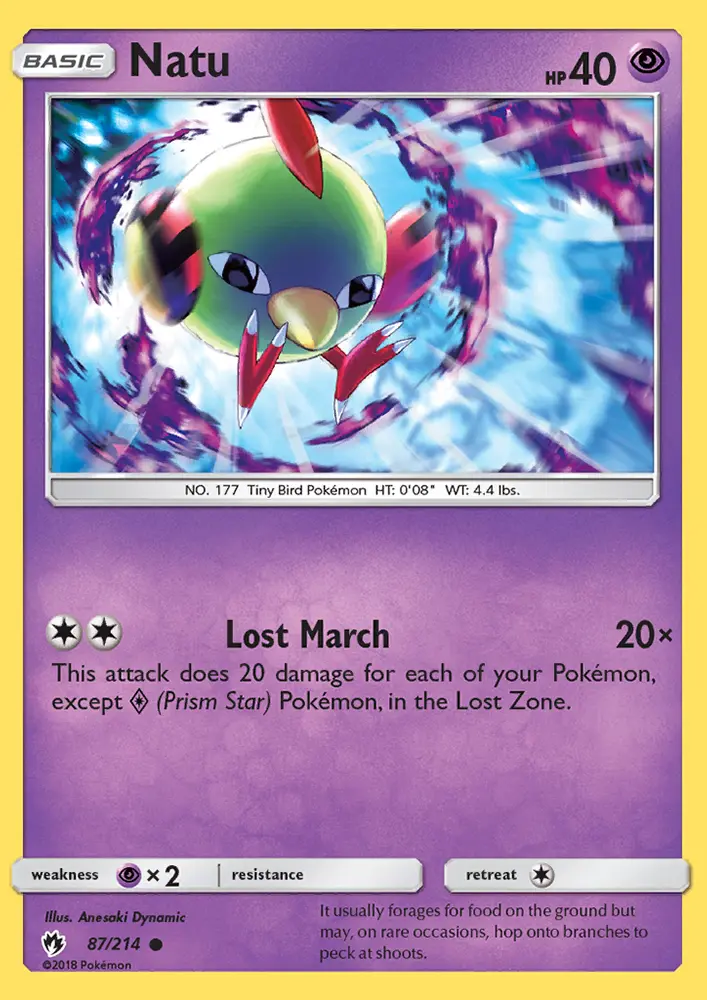 Natu — Lost Thunder card #87