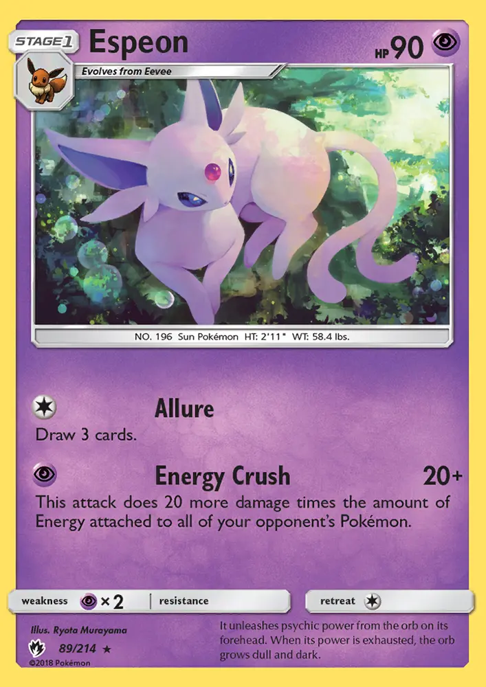 Espeon — Lost Thunder card #89