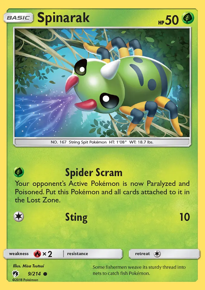 Spinarak — Lost Thunder card #9