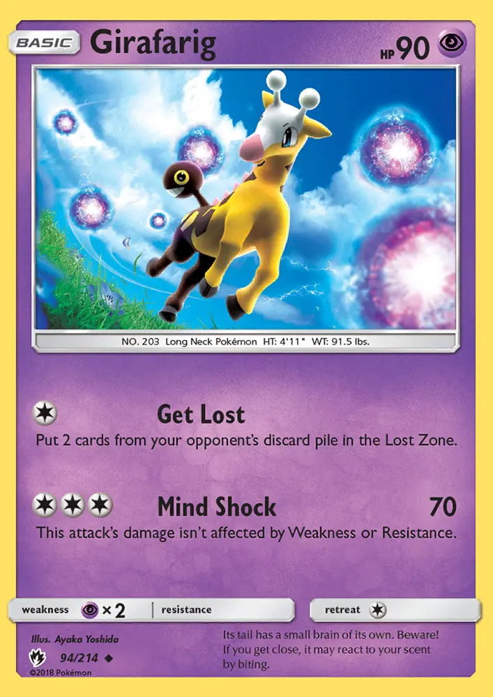 Girafarig — Lost Thunder card #94
