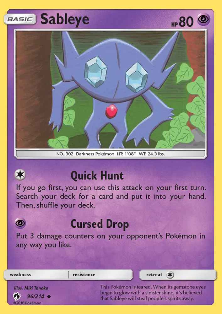 Sableye — Lost Thunder card #96