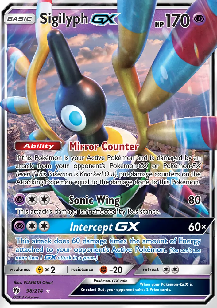 Sigilyph GX — Lost Thunder card #98