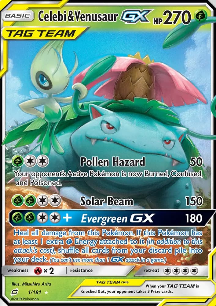 Celebi & Venusaur GX — Team Up card #1