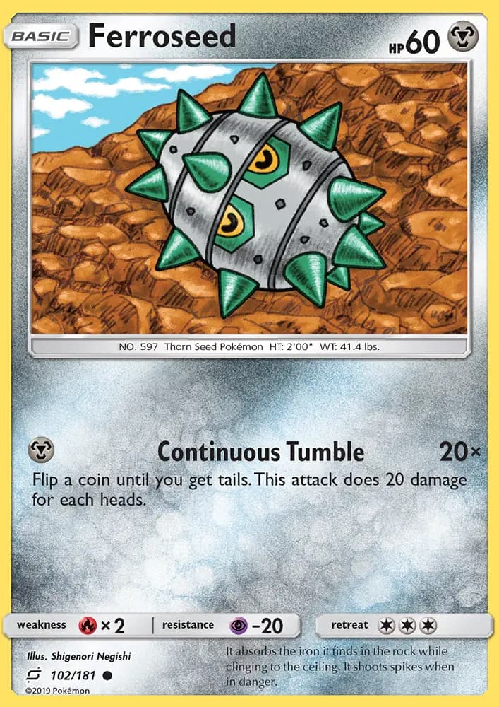 Ferroseed — Team Up card #102