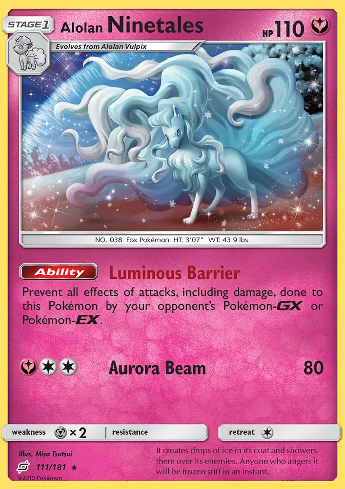 Alolan Ninetales — Team Up card #111