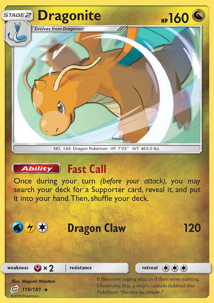 Dragonite — Team Up card #119