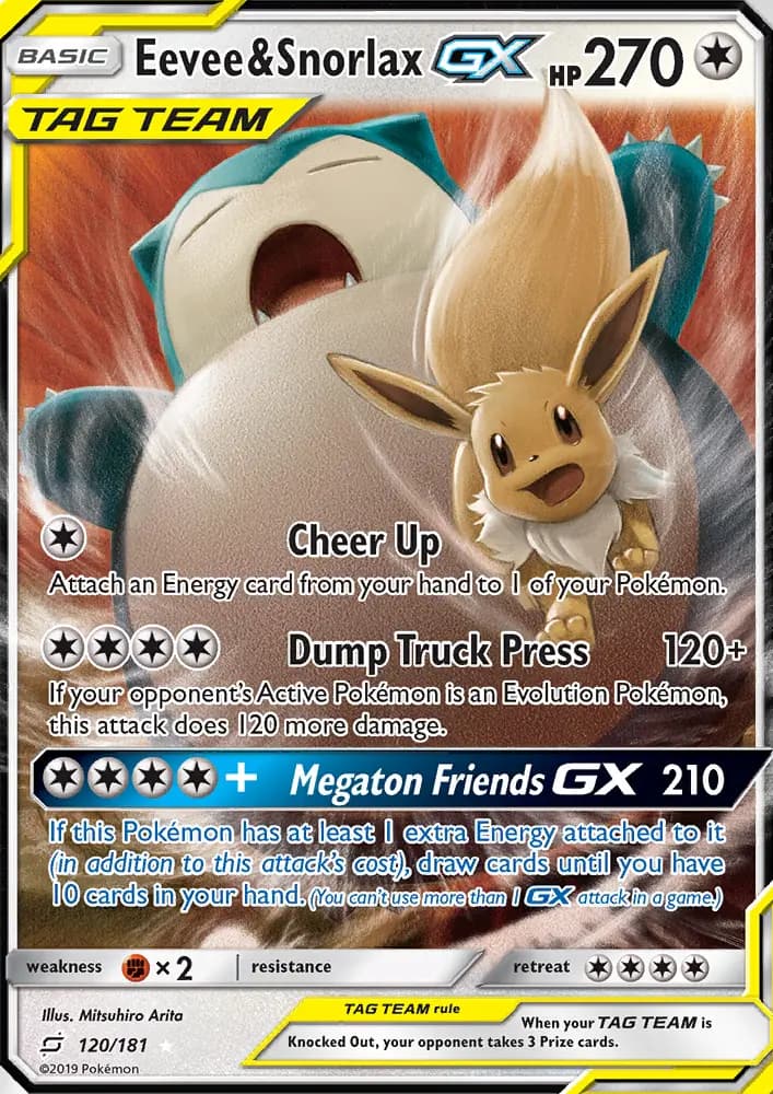 Eevee & Snorlax GX — Team Up card #120