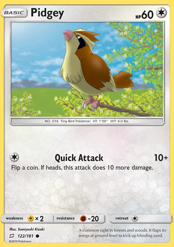Pidgey — Team Up card #122
