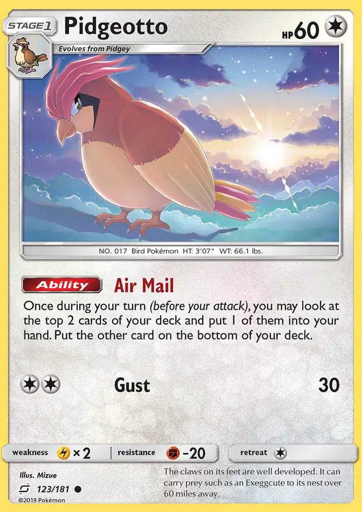 Pidgeotto — Team Up card #123