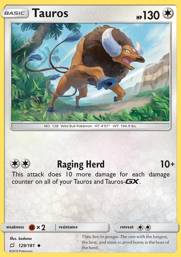 Tauros — Team Up card #129