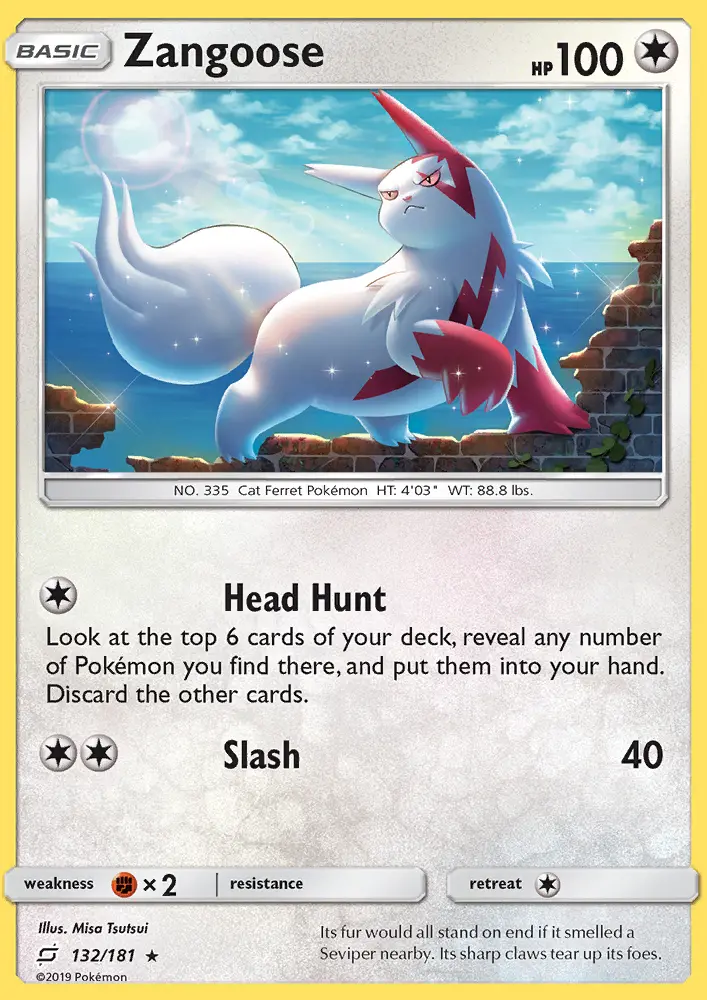 Zangoose — Team Up card #132