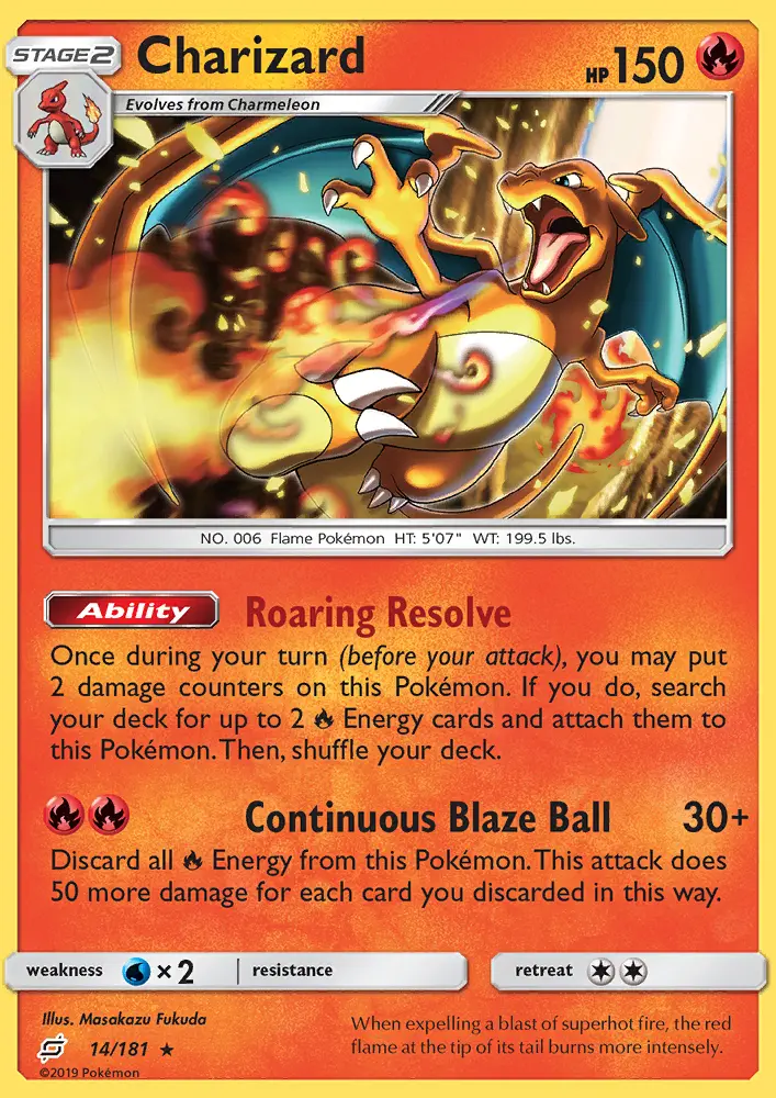 Charizard — Team Up card #14