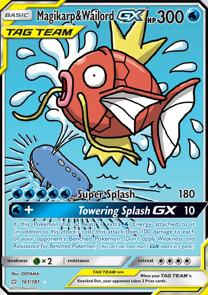 Magikarp & Wailord GX — Team Up card #161