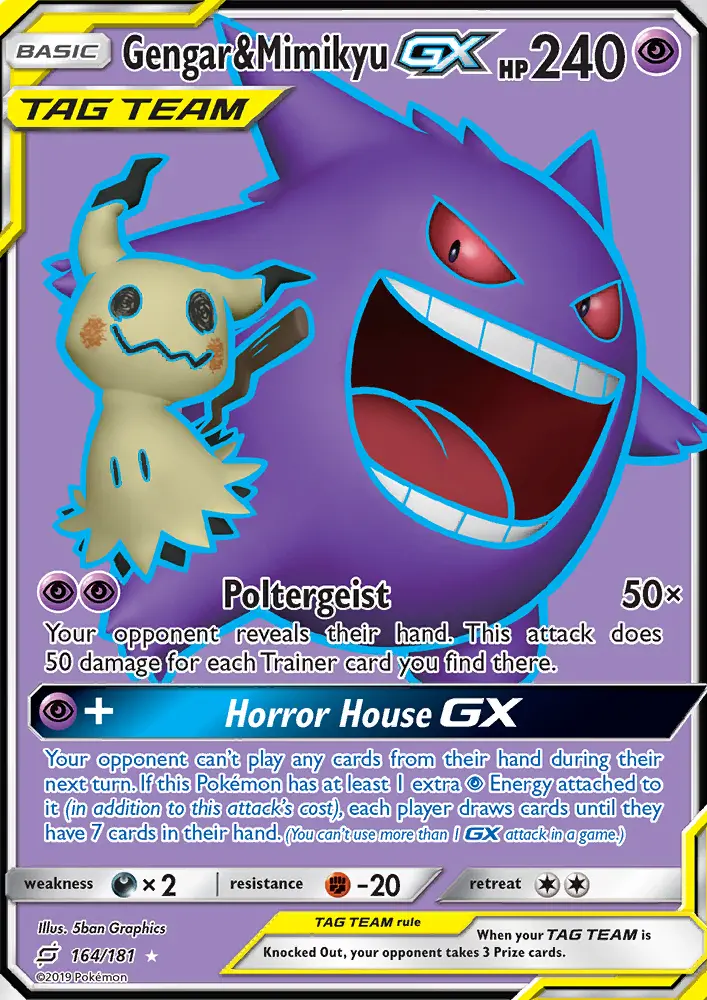 Gengar & Mimikyu GX — Team Up card #164