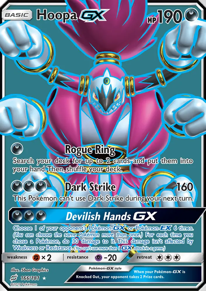 Hoopa GX — Team Up card #166