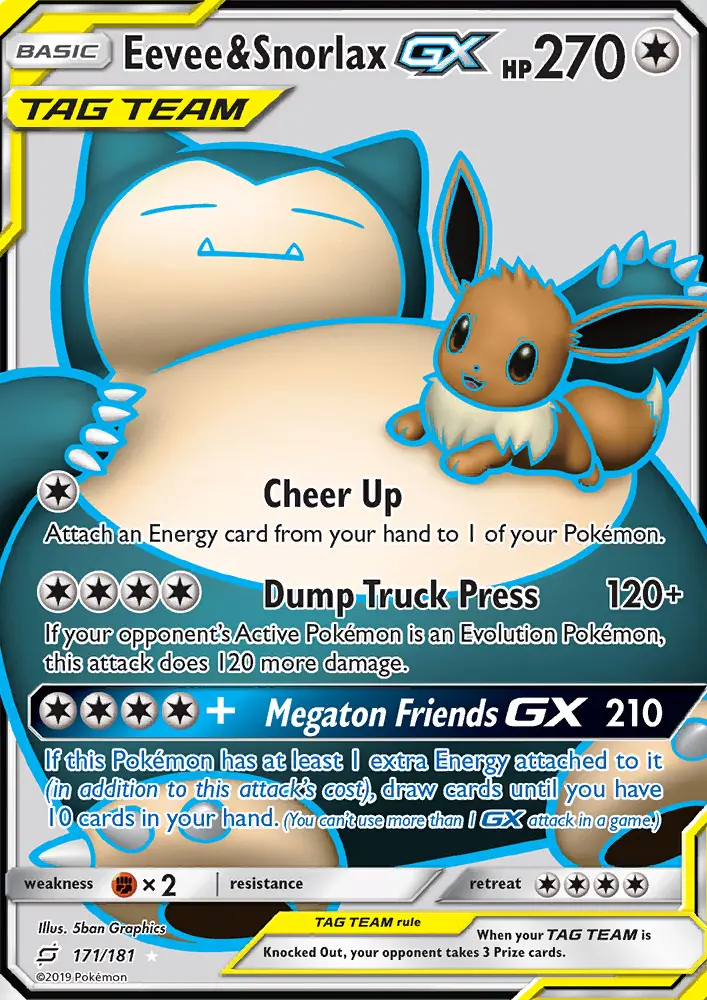 Eevee & Snorlax GX — Team Up card #171