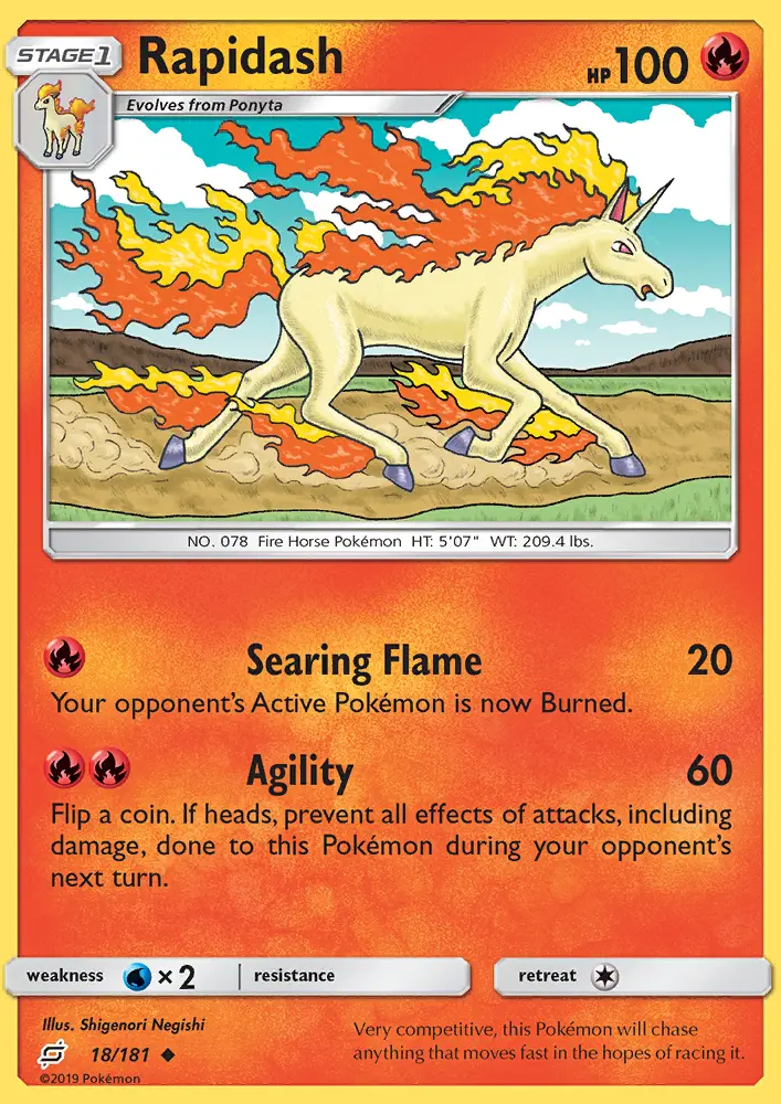 Rapidash — Team Up card #18