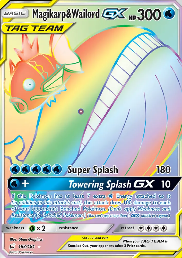 Magikarp & Wailord GX — Team Up card #183