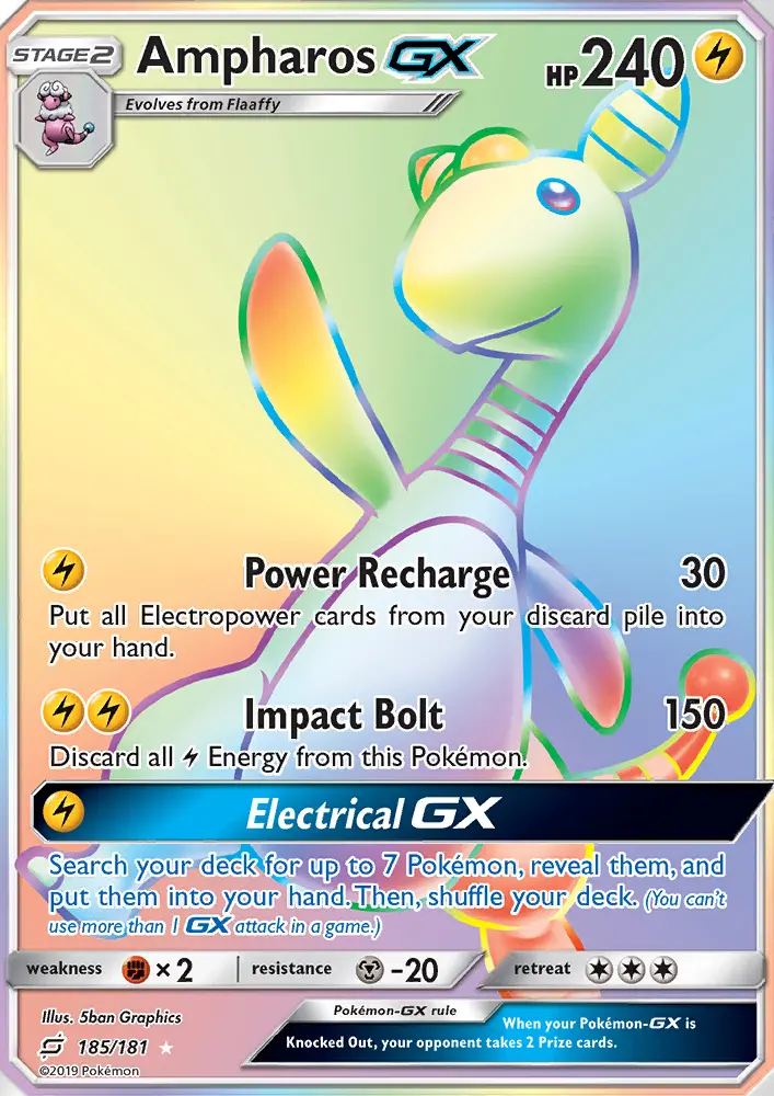 Ampharos GX — Team Up card #185