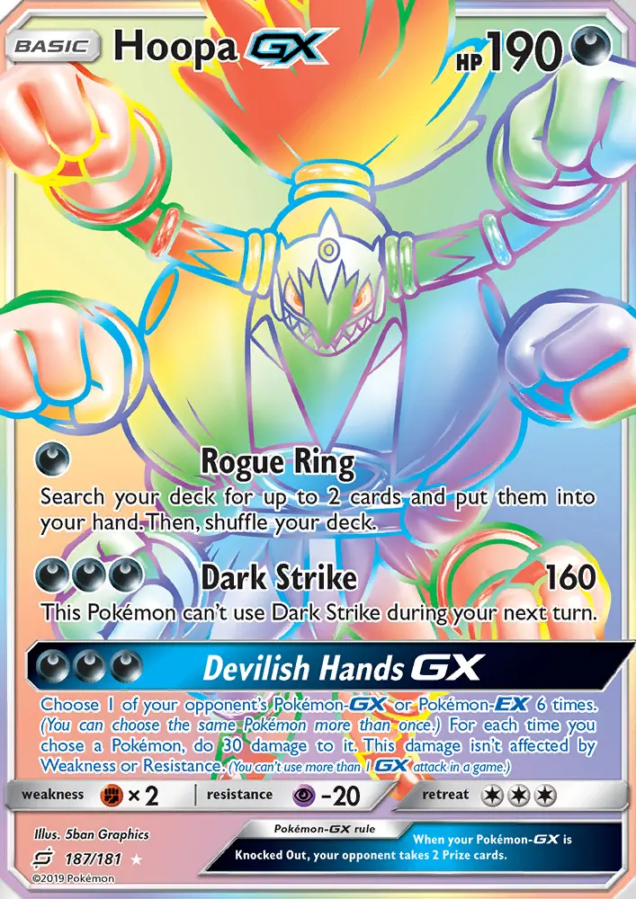 Hoopa GX — Team Up card #187