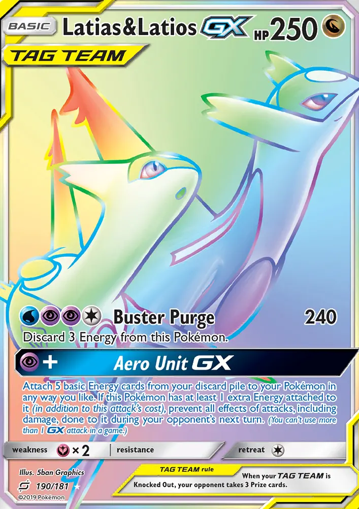 Latias & Latios GX — Team Up card #190
