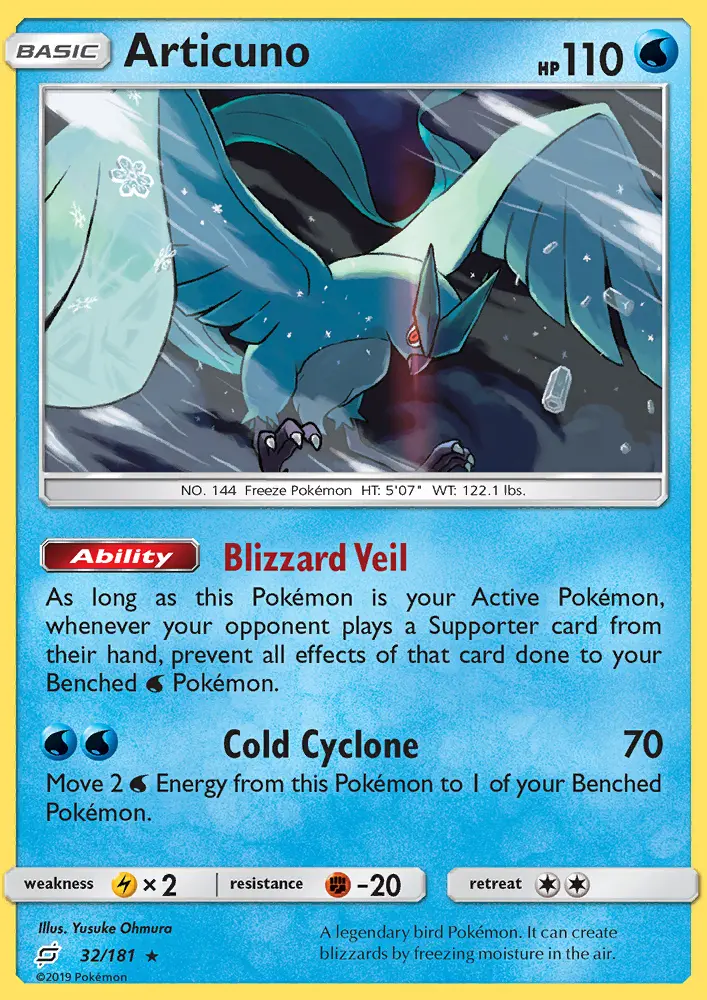 Articuno — Team Up card #32