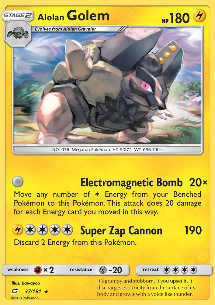 Alolan Golem — Team Up card #37