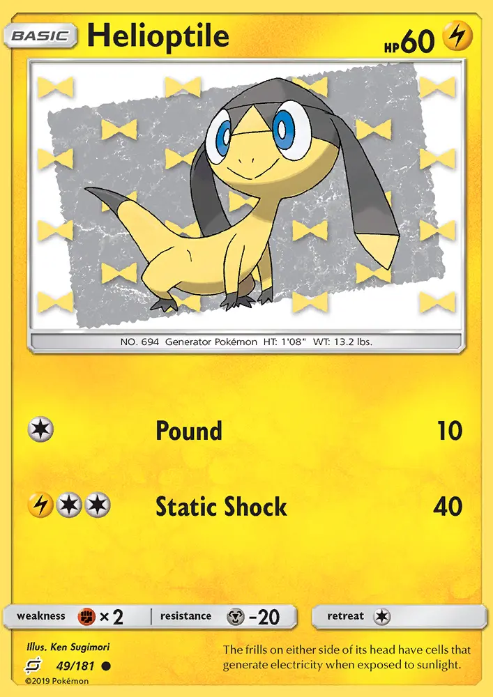 Helioptile — Team Up card #49