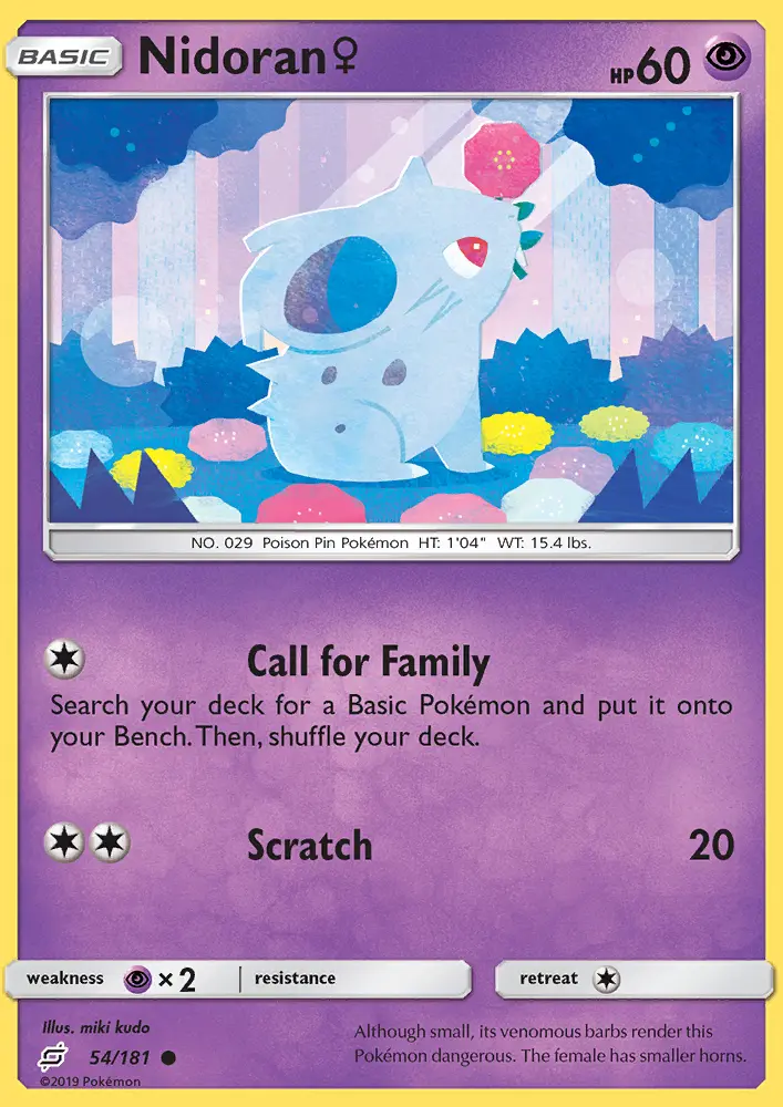 Nidoran♀ — Team Up card #54