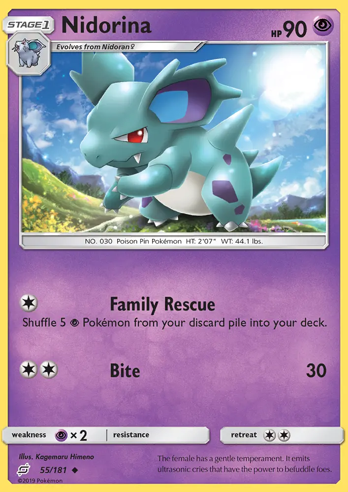 Nidorina — Team Up card #55