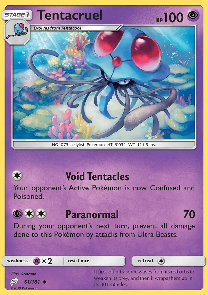 Tentacruel — Team Up card #61