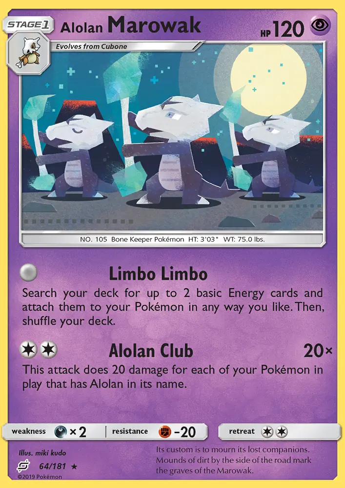 Alolan Marowak — Team Up card #64