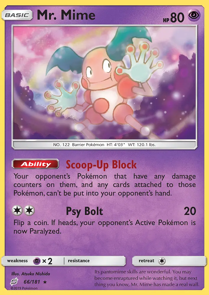 Mr. Mime — Team Up card #66