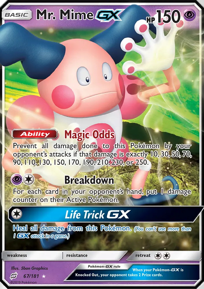 Mr. Mime GX — Team Up card #67