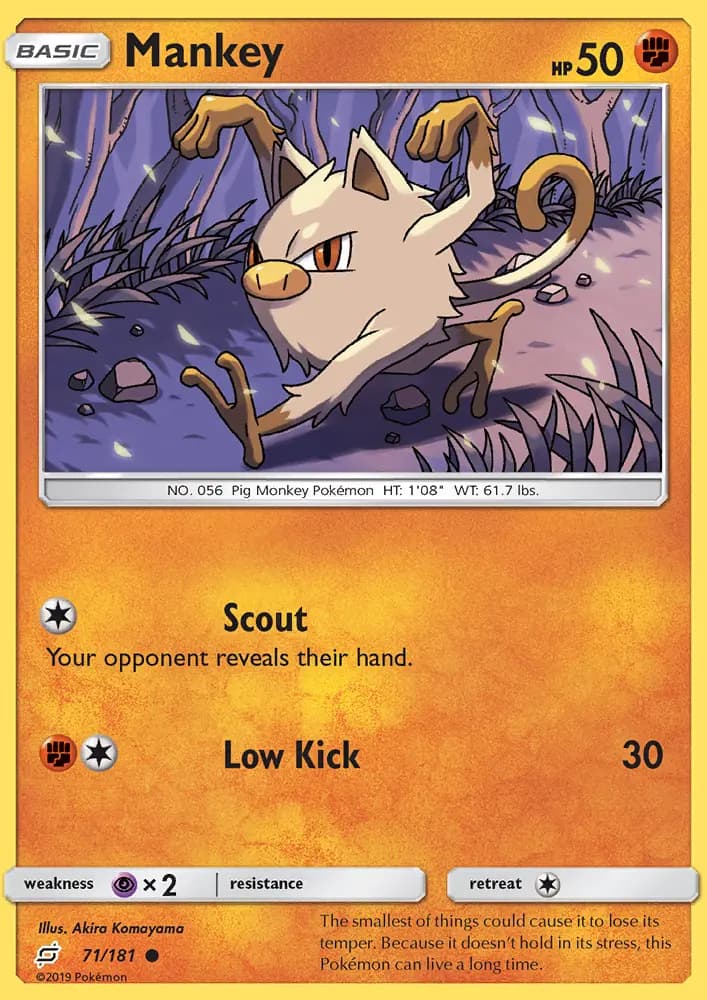 Mankey — Team Up card #71