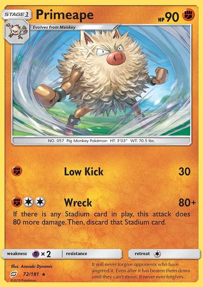 Primeape — Team Up card #72